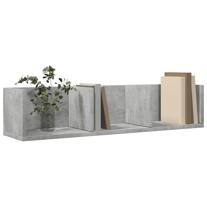 Dulap de perete, gri beton, 75x18x16,5 cm, lemn compozit WALTI