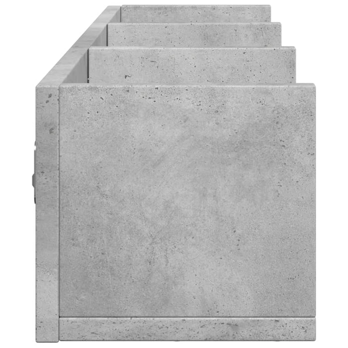 Dulap de perete, gri beton, 75x18x16,5 cm, lemn compozit WALTI
