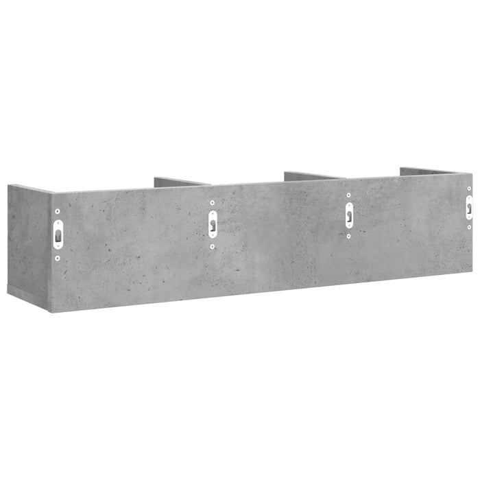 Dulap de perete, gri beton, 75x18x16,5 cm, lemn compozit WALTI