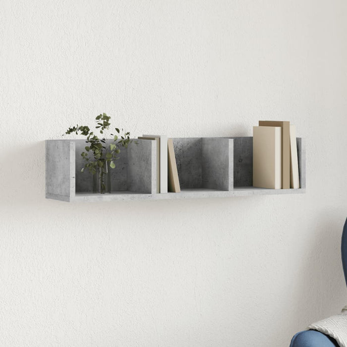 Dulap de perete, gri beton, 75x18x16,5 cm, lemn compozit WALTI