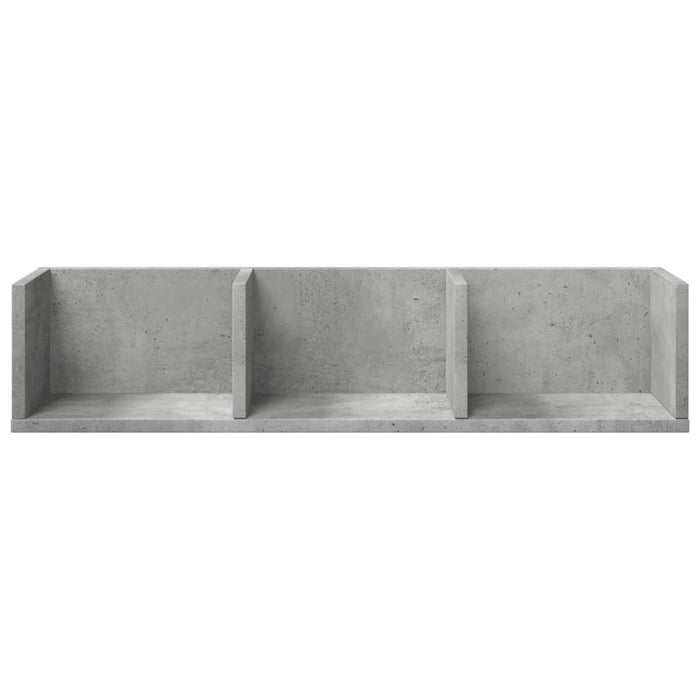 Dulapuri perete, 2 buc., gri beton 75x18x16,5 cm lemn prelucrat - WALTI WALTI
