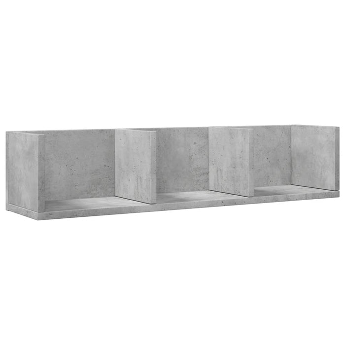 Dulapuri perete, 2 buc., gri beton 75x18x16,5 cm lemn prelucrat - WALTI WALTI