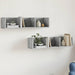 Dulapuri perete, 2 buc., gri beton 75x18x16,5 cm lemn prelucrat - WALTI WALTI