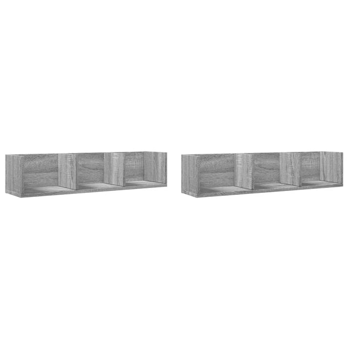 Dulapuri perete 2 buc., gri sonoma 75x18x16,5 cm lemn prelucrat - WALTI WALTI
