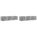 Dulapuri perete 2 buc., gri sonoma 75x18x16,5 cm lemn prelucrat - WALTI WALTI