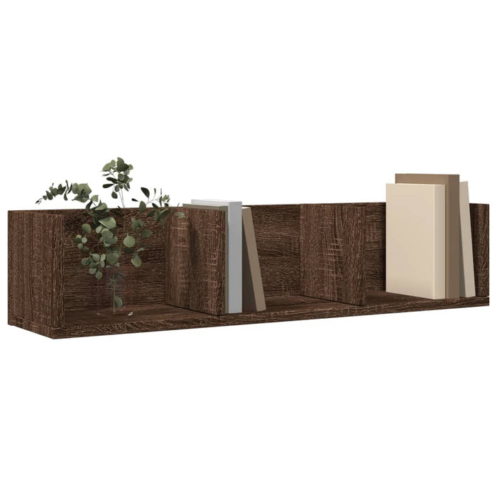 Dulapuri perete 2 buc. stejar maro 75x18x16,5 cm lemn prelucrat - WALTI WALTI