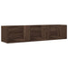 Dulapuri perete 2 buc. stejar maro 75x18x16,5 cm lemn prelucrat - WALTI WALTI