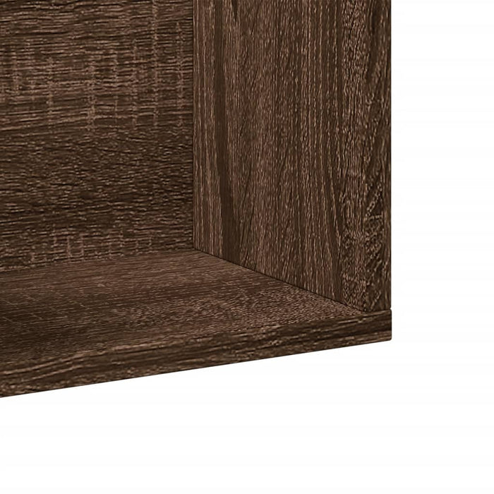 Dulapuri perete 2 buc. stejar maro 75x18x16,5 cm lemn prelucrat - WALTI WALTI