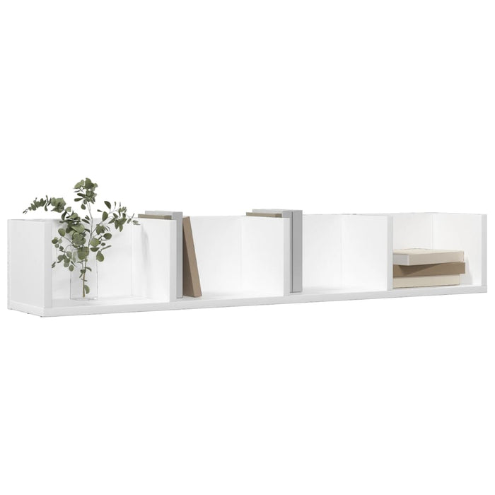 Dulapuri de perete, 2 buc., alb, 99x18x16,5 cm, lemn compozit WALTI