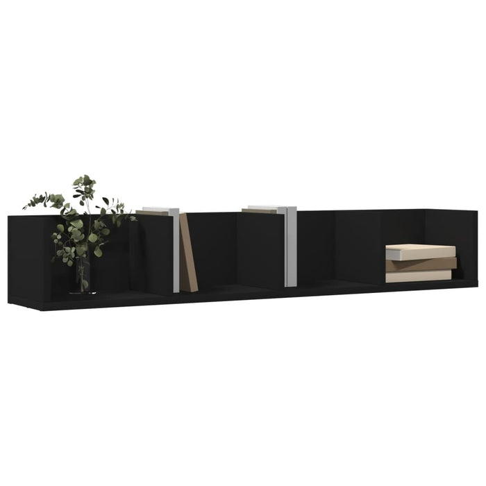 Dulap de perete, negru, 99x18x16,5 cm, lemn compozit WALTI
