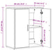 Dulap, gri beton, 60x31x70 cm, lemn prelucrat - WALTI WALTI