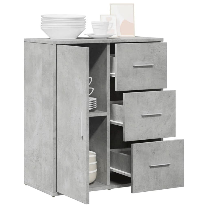 Dulap, gri beton, 60x31x70 cm, lemn prelucrat - WALTI WALTI