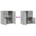 Dulap, gri beton, 60x31x70 cm, lemn prelucrat - WALTI WALTI