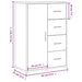 Dulap, alb, 60x31x84 cm, lemn prelucrat - WALTI WALTI