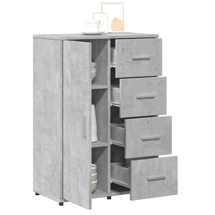 Servantă, gri beton, 60x31x84 cm, lemn compozit - WALTI WALTI