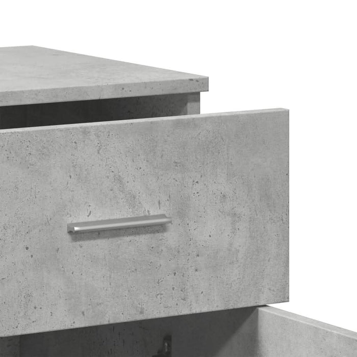 Servantă, gri beton, 79x38x80 cm, lemn compozit - WALTI WALTI