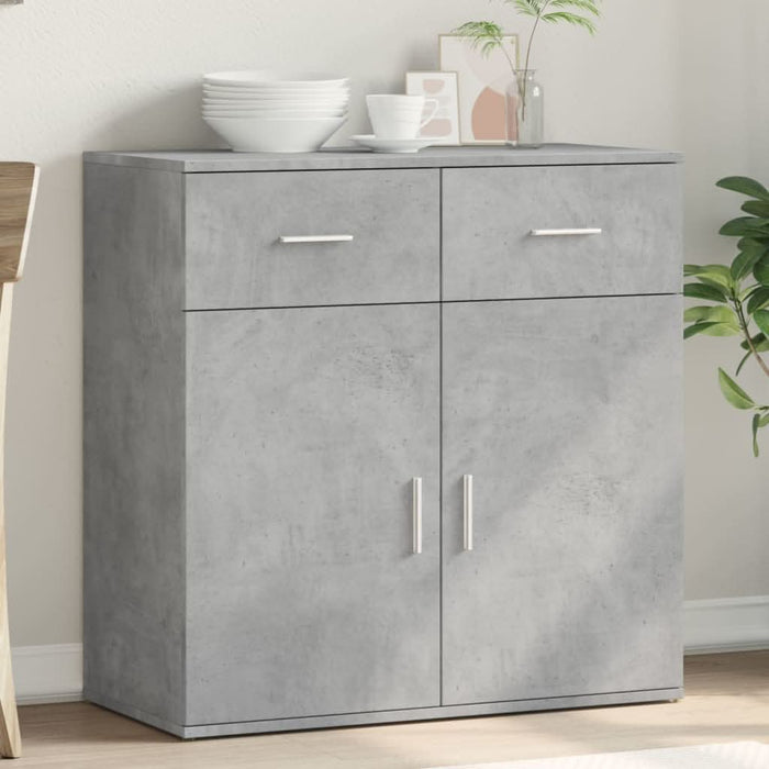 Servantă, gri beton, 79x38x80 cm, lemn compozit - WALTI WALTI