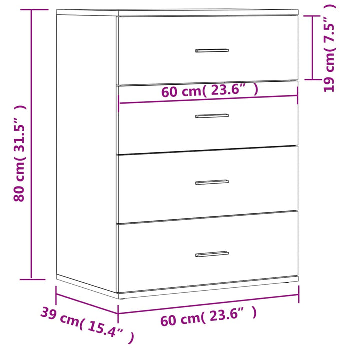 Dulap, negru, 60x39x80 cm, lemn prelucrat WALTI