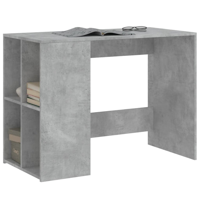 Birou, gri beton, 102x50x75 cm, lemn compozit - WALTI WALTI