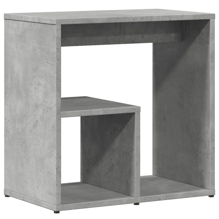 Masă laterală, gri beton, 50x30x50 cm, PAL WALTI