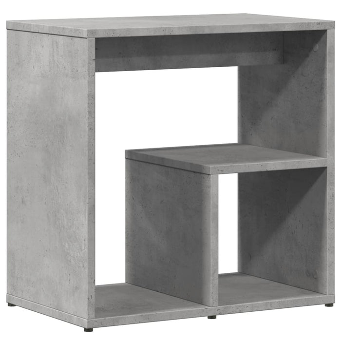 Masă laterală, gri beton, 50x30x50 cm, PAL WALTI