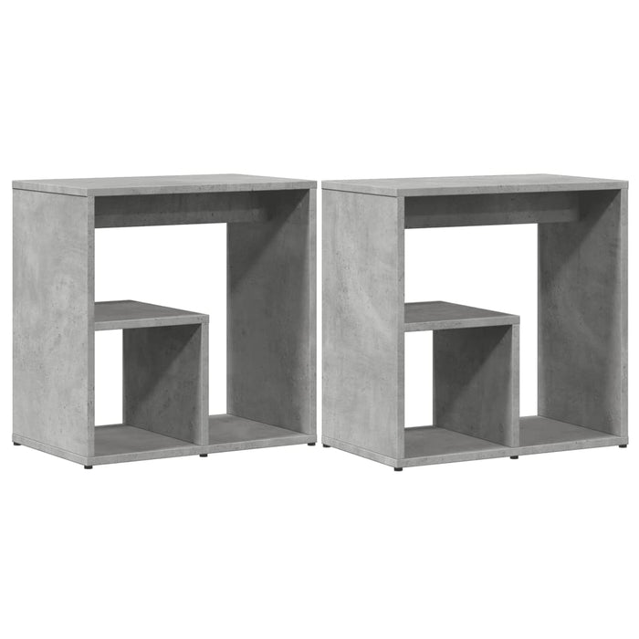 Masă laterală, 2 buc., gri beton, 50x30x50 cm, PAL - WALTI WALTI
