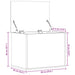 Cutie de depozitare, alb, 60x42x46 cm, lemn prelucrat - WALTI WALTI
