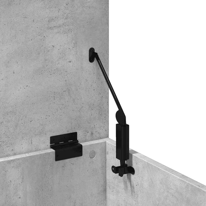 Cutie de depozitare, gri beton, 90x35x35 cm, lemn prelucrat - WALTI WALTI