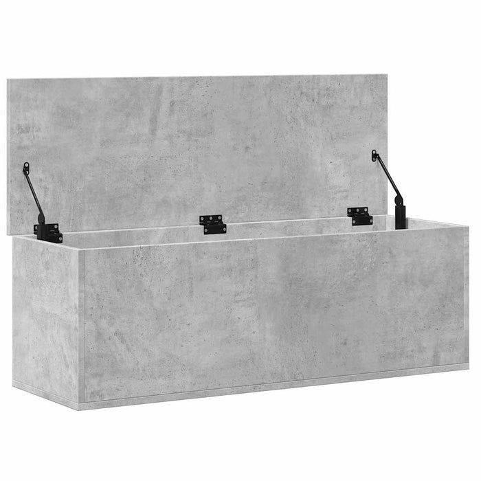 Cutie de depozitare, gri beton, 102x35x35 cm, lemn prelucrat - WALTI WALTI