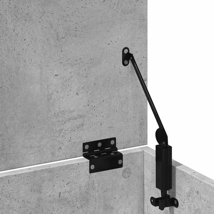 Cutie de depozitare, gri beton, 102x35x35 cm, lemn prelucrat - WALTI WALTI