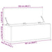 Cutie de depozitare, gri beton, 102x35x35 cm, lemn prelucrat - WALTI WALTI
