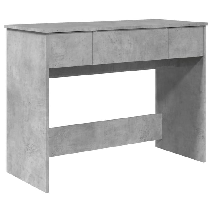 Masă de toaletă cu oglindă, gri beton, 100x45x76 cm - WALTI WALTI