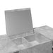 Masă de toaletă cu oglindă, gri beton, 100x45x76 cm - WALTI WALTI
