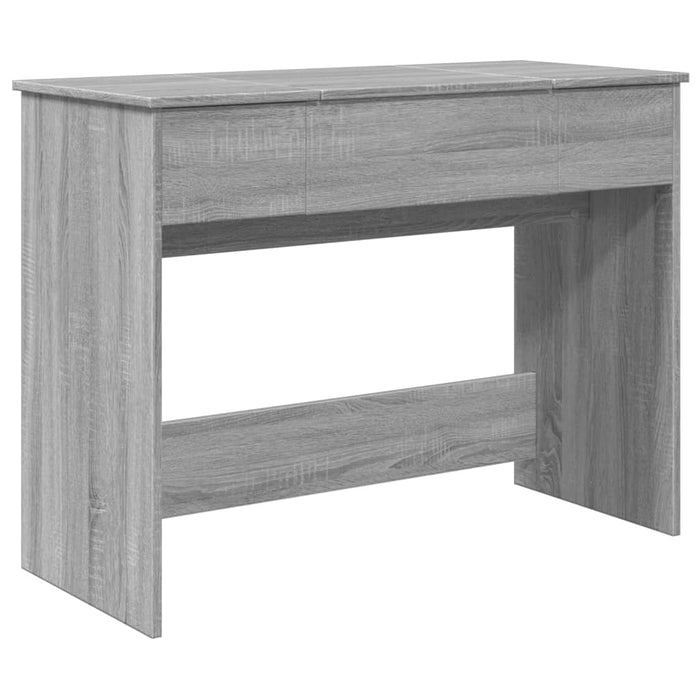 Masă de toaletă cu oglindă, gri sonoma, 100x45x76 cm WALTI