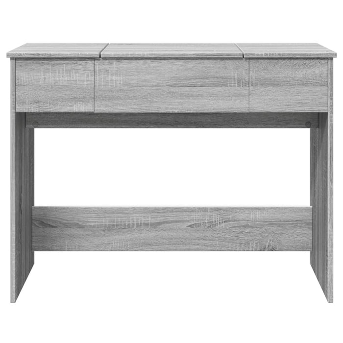 Masă de toaletă cu oglindă, gri sonoma, 100x45x76 cm WALTI