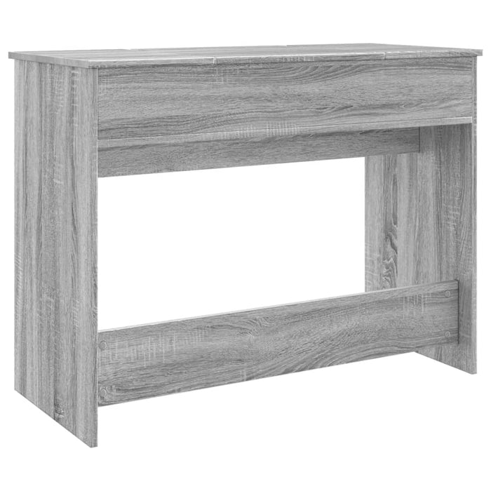 Masă de toaletă cu oglindă, gri sonoma, 100x45x76 cm WALTI