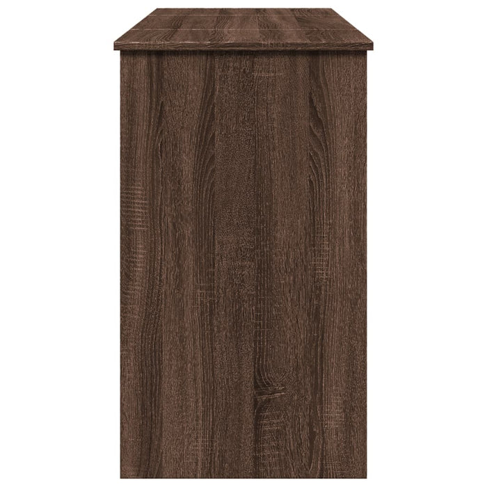 Masă de toaletă cu oglindă, stejar maro, 100x45x76 cm WALTI