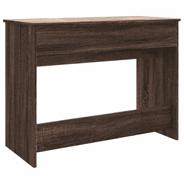 Masă de toaletă cu oglindă, stejar maro, 100x45x76 cm WALTI
