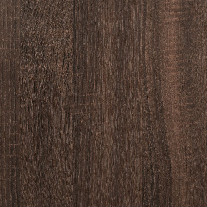 Masă de toaletă cu oglindă, stejar maro, 100x45x76 cm WALTI