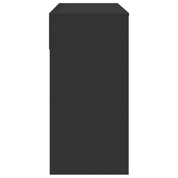 Masă de toaletă cu oglindă, negru, 80x39x80 cm - WALTI WALTI