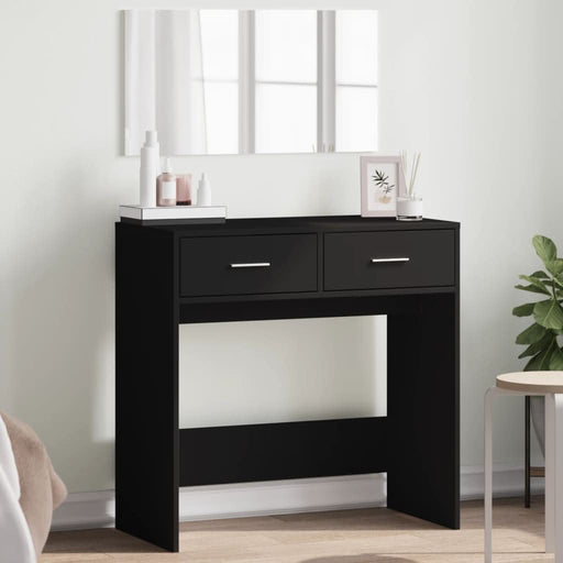 Masă de toaletă cu oglindă, negru, 80x39x80 cm - WALTI WALTI