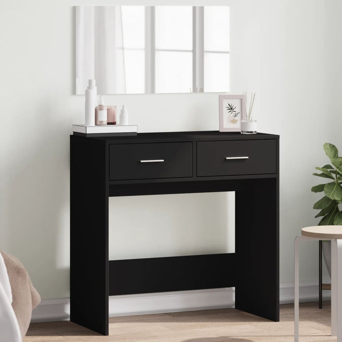 Masă de toaletă cu oglindă, negru, 80x39x80 cm - WALTI WALTI