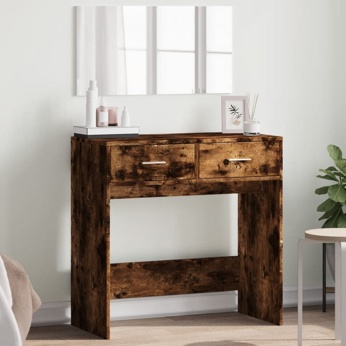 Masă de toaletă cu oglindă, stejar fumuriu, 80x39x80 cm - WALTI WALTI