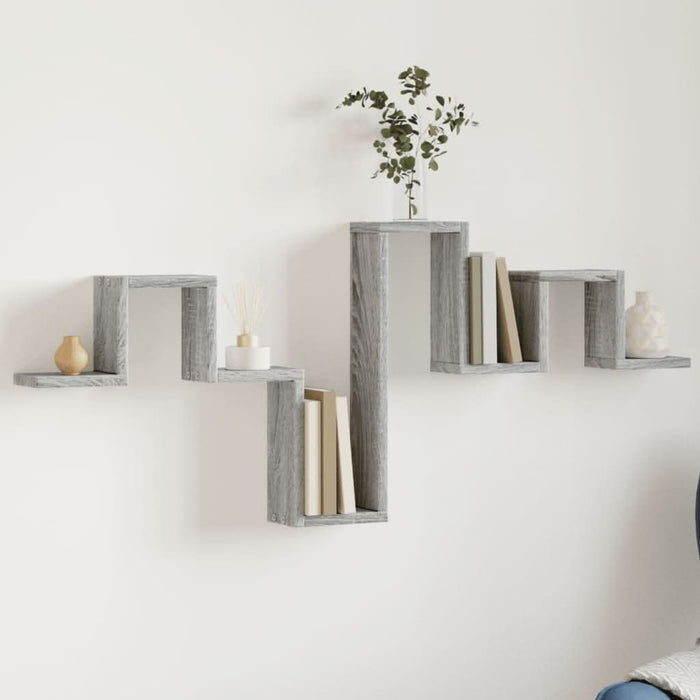 Raft de perete, gri sonoma, 104,5x10x43 cm, lemn prelucrat - WALTI WALTI