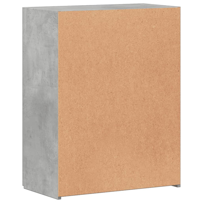 Fișet, gri beton, 60x32x77,5 cm, lemn prelucrat - WALTI WALTI