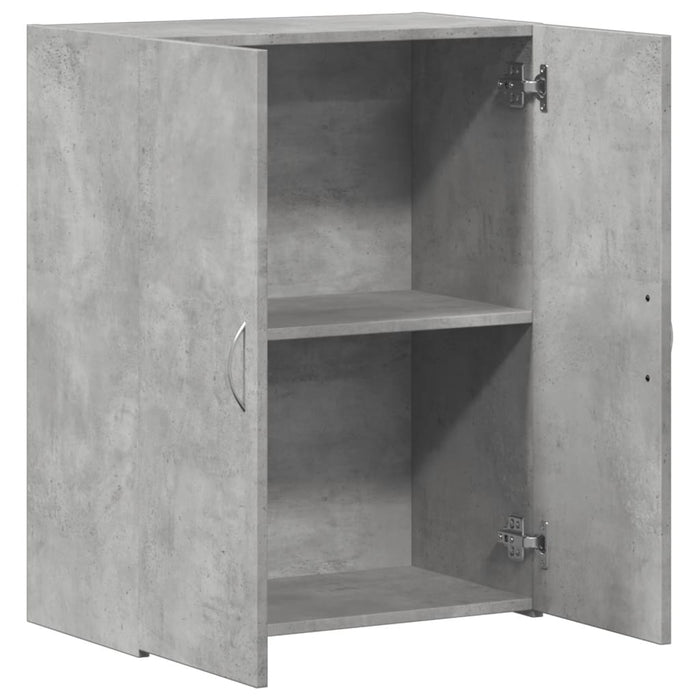Fișet, gri beton, 60x32x77,5 cm, lemn prelucrat - WALTI WALTI