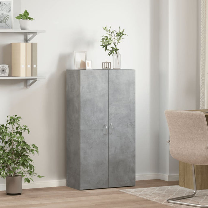 Fișet, gri beton, 60x32x115 cm, lemn prelucrat - WALTI WALTI