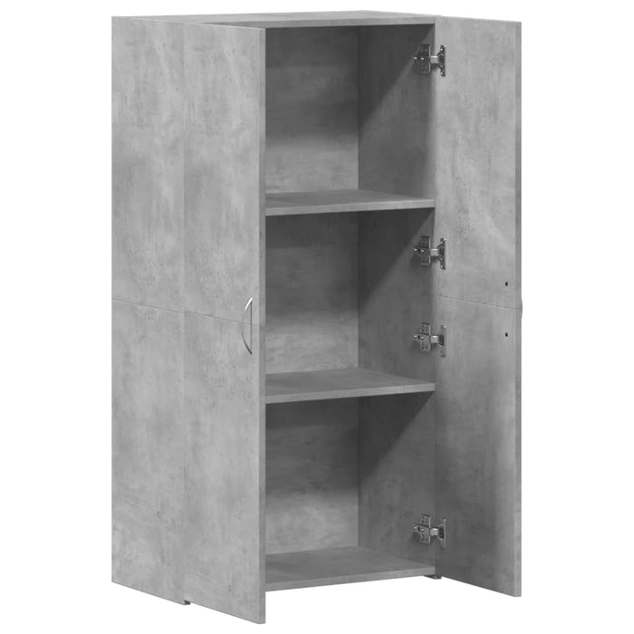 Fișet, gri beton, 60x32x115 cm, lemn prelucrat - WALTI WALTI
