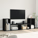 Dulap TV, 2 buc., negru, 75x30x50 cm, lemn prelucrat - WALTI WALTI