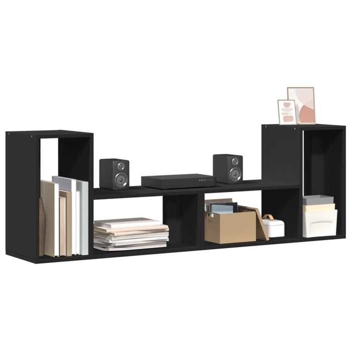 Dulap TV, 2 buc., negru, 75x30x50 cm, lemn prelucrat - WALTI WALTI